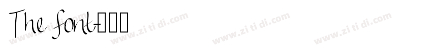 The font字体转换